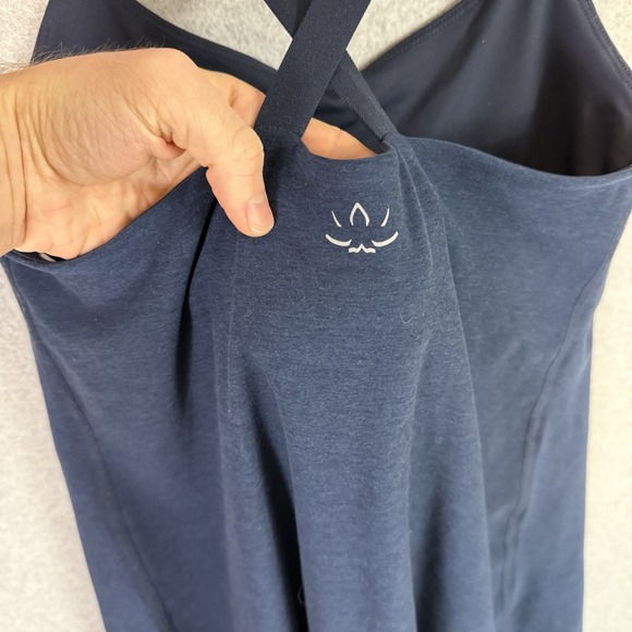 Beyond Yoga Spacedye Under Lock and Key Dress Womens Sz Large Navy Made in USA - Picture 5 of 10